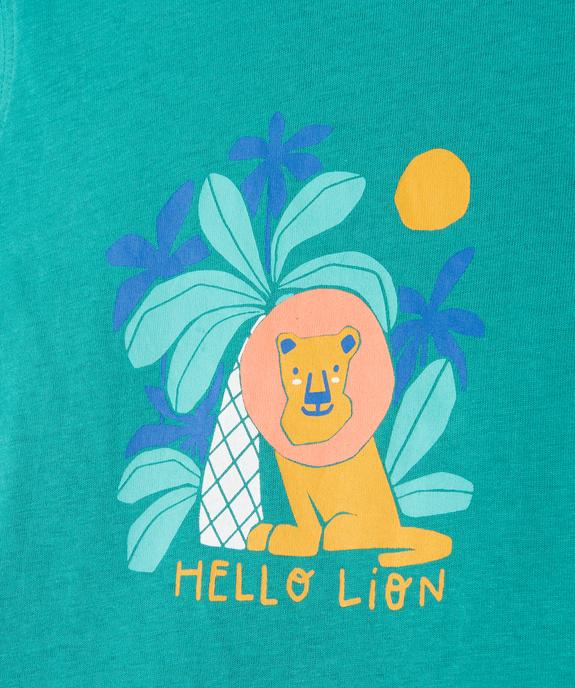Tee-shirt à manches courtes avec motif jungle bébé garçon vue2 - GEMO(BEBE DEBT) - GEMO