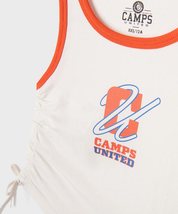 Débardeur en jersey de coton avec fronce ajustable sur le côté fille - Camps United vue2 - CAMPS US GEMO FOR GOOD - GEMO