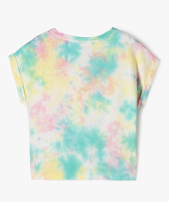 Tee-shirt oversize à manches courtes effet tie and dye fille vue4 - GEMO (ENFANT) - GEMO