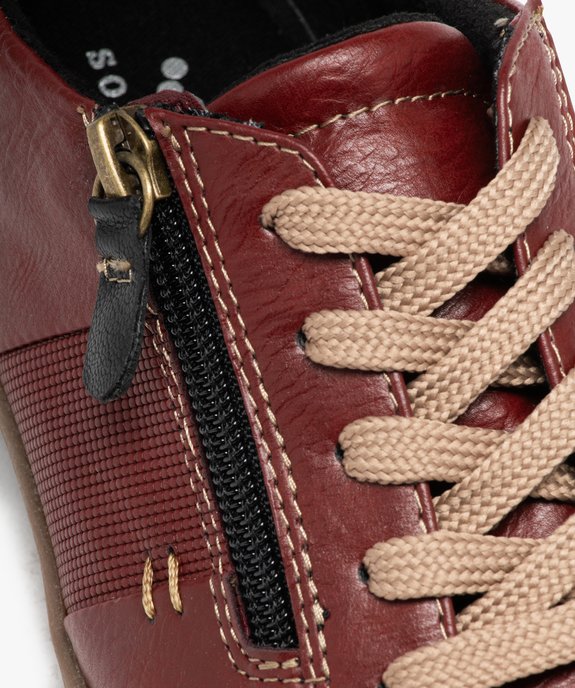 Derbies femme confort dessus uni à zip et à lacets - Softrelax vue6 - SOFTRELAX - GEMO