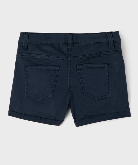 Short en coton stretch avec revers fille vue6 - GEMO (JUNIOR) - GEMO