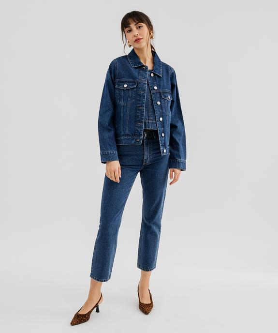 Veste en jean classique femme vue5 - GEMO 4G FEMME - GEMO