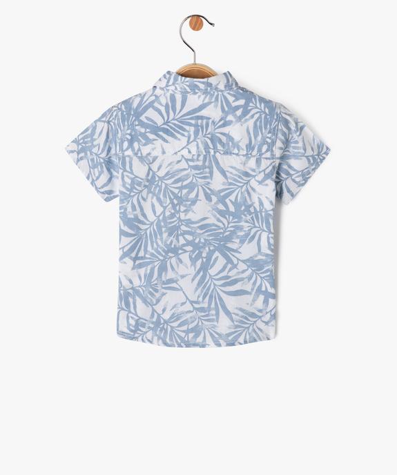 Chemise à manches courtes motif feuillage bébé garçon vue3 - GEMO(BEBE DEBT) - GEMO