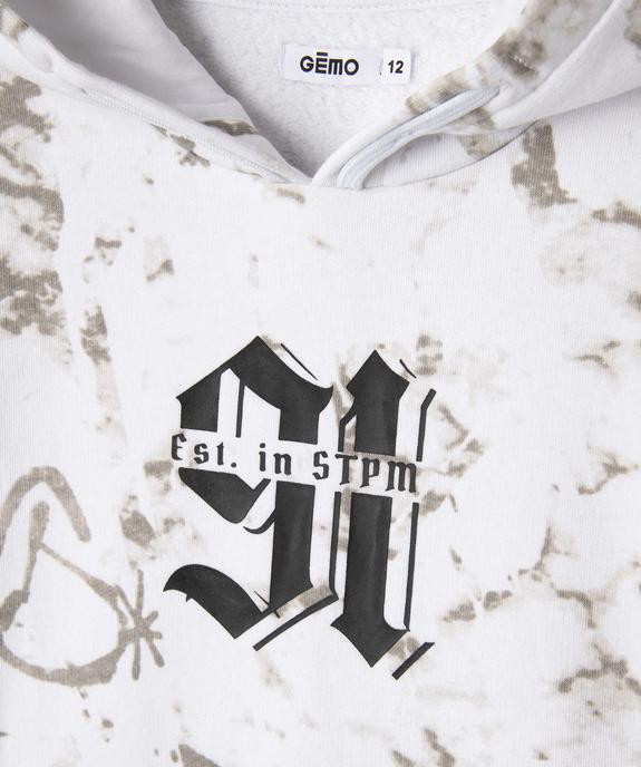 Sweat à capuche imprimé garçon - GEMO (JUNIOR) Sweat à capuche imprimé garçon vue3 - GEMO (JUNIOR) - GEMO