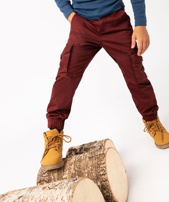 Pantalon cargo en twill garçon vue1 - GEMO 4G GARCON - GEMO
