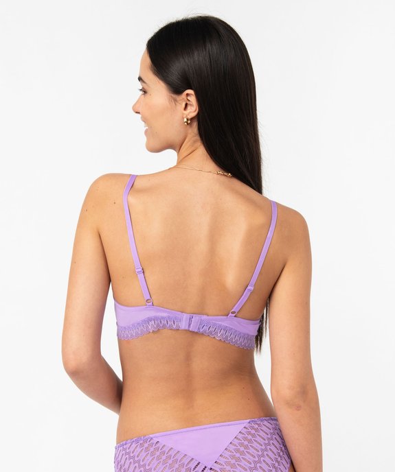 Soutien-gorge triangle moulé sans armatures vue2 - GEMO 4G FEMME - GEMO