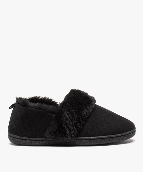Chaussons femme fourrés dessus en suédine unie vue1 - GEMO(HOMWR FEM) - GEMO