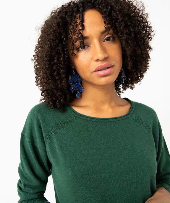 Pull à col rond finitions roulottées femme vue5 - GEMO(FEMME PAP) - GEMO