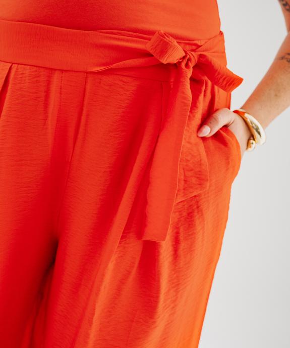 Pantalon large en viscose texturée femme grande taille vue2 - GEMO 4G GT - GEMO