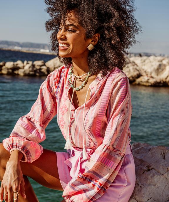 Blouse à manches longues bouffantes femme vue5 - GEMO(FEMME PAP) - GEMO