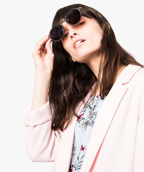 Lunettes de soleil rondes plastiques et métal vue1 - GEMO (ACCESS) - GEMO