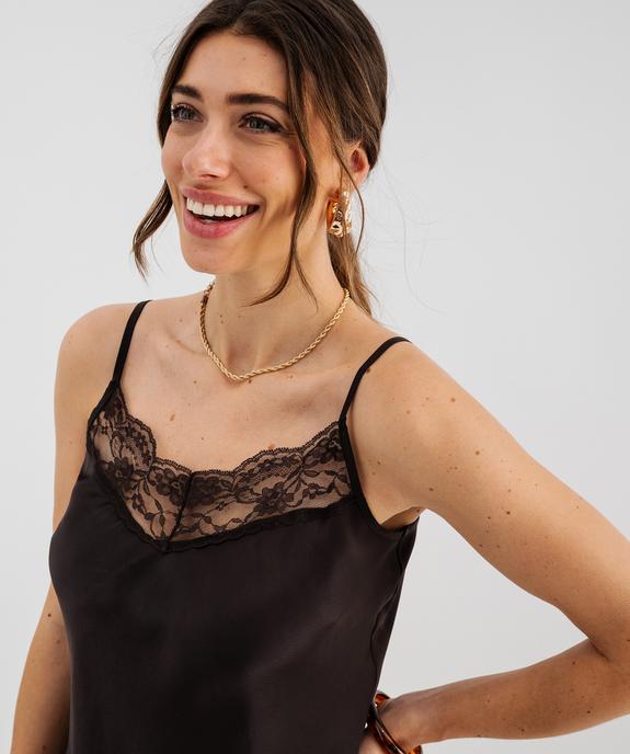 Caraco asymétrique en satin fluide femme  vue2 - GEMO(FEMME PAP) - GEMO