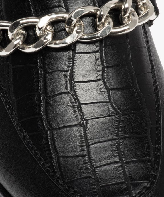 Mocassin femme à bout amande et bride en grosse chaîne vue6 - GEMO (CASUAL) - GEMO