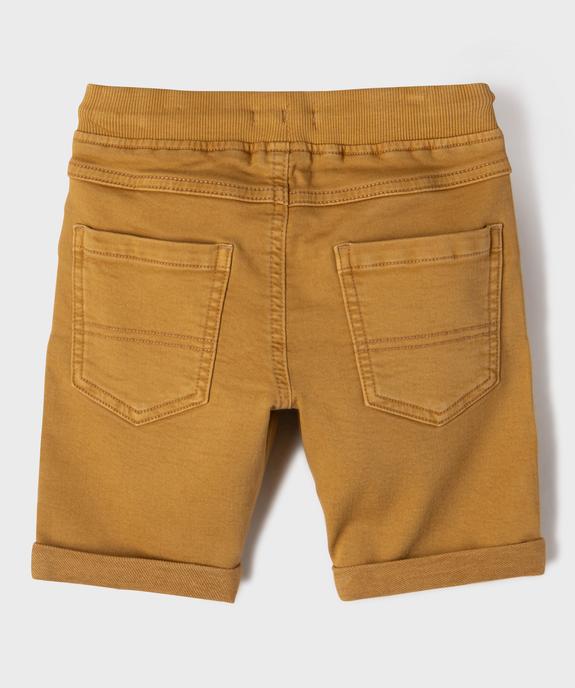 Bermuda en coton stretch facile à enfiler garçon vue3 - GEMO (ENFANT) - GEMO