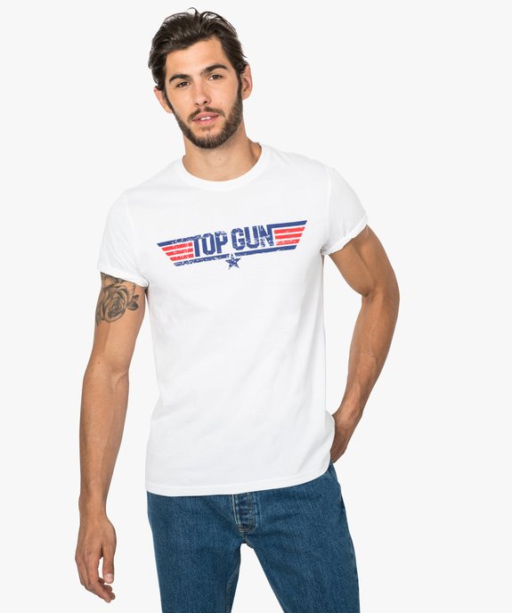 Tee-shirt homme à manches courtes imprimé Top Gun vue1 - TOP GUN - GEMO