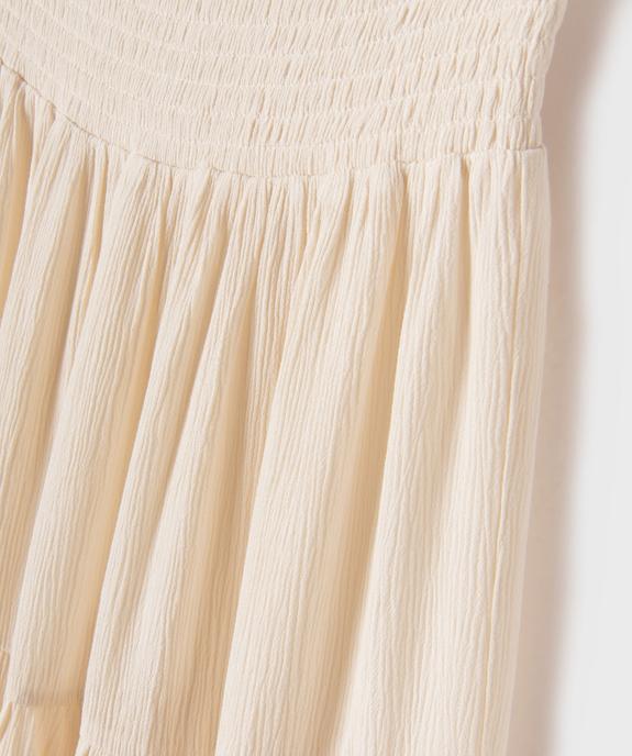 Jupe longue fluide en crêpe froissée fille vue2 - GEMO 4G FILLE - GEMO