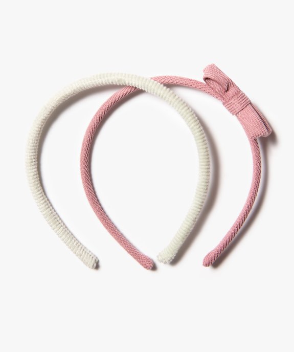 Serre-tête fille en velours (lot de 2) vue1 - GEMO (ACCESS) - GEMO