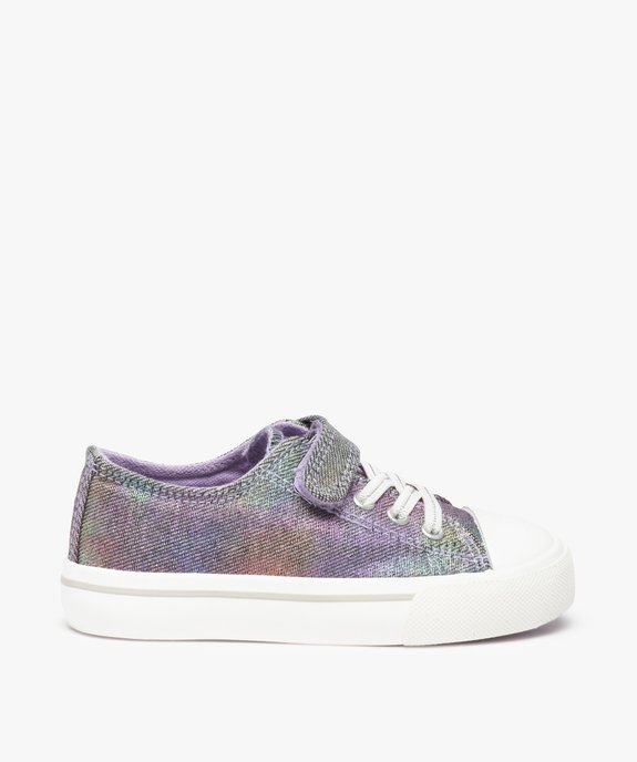 Baskets fille en toile irisée et bout renforcé  vue1 - GEMO 4G FILLE - GEMO