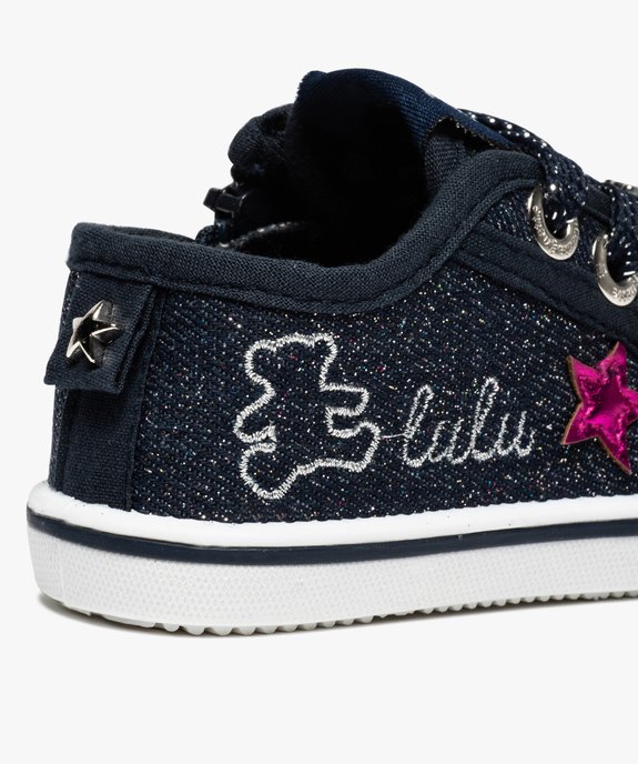 Tennis bébé fille zippées en toile brillante -  Lulu Castagnette vue6 - LULU CASTAGNETT - GEMO