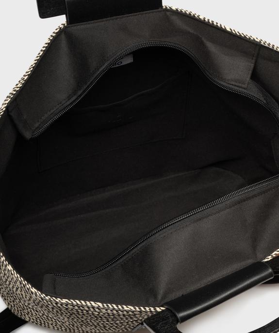 Sac en paille bicolore porté main femme vue3 - GEMO (ACCESS) - GEMO