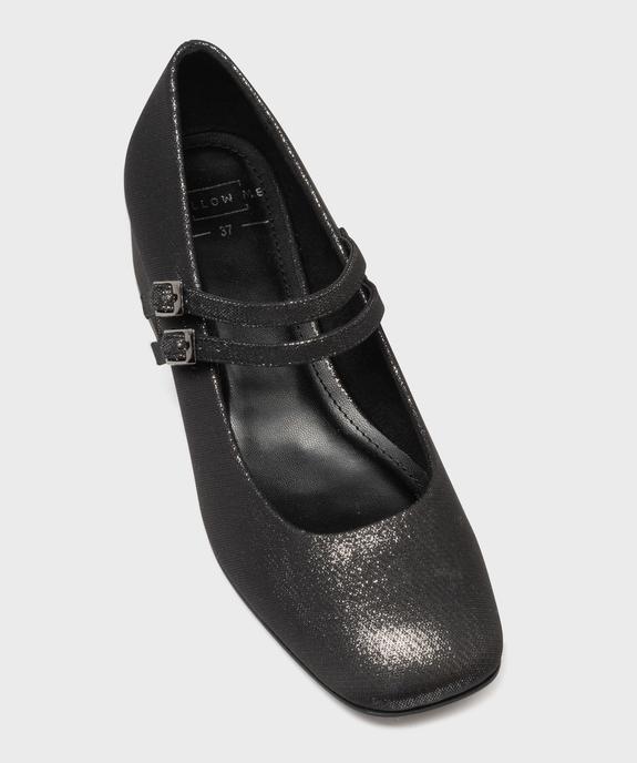 Escarpins pailletés à double bride et bout carré femme vue6 - FOLLOW ME - GEMO