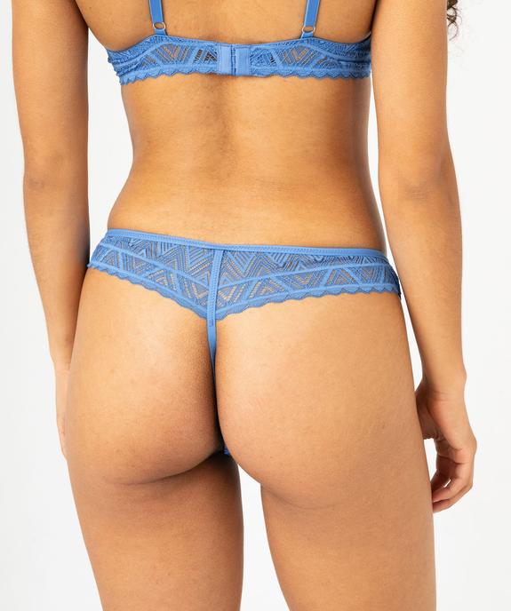 String en dentelle géométrique femme vue2 - GEMO(HOMWR FEM) - GEMO
