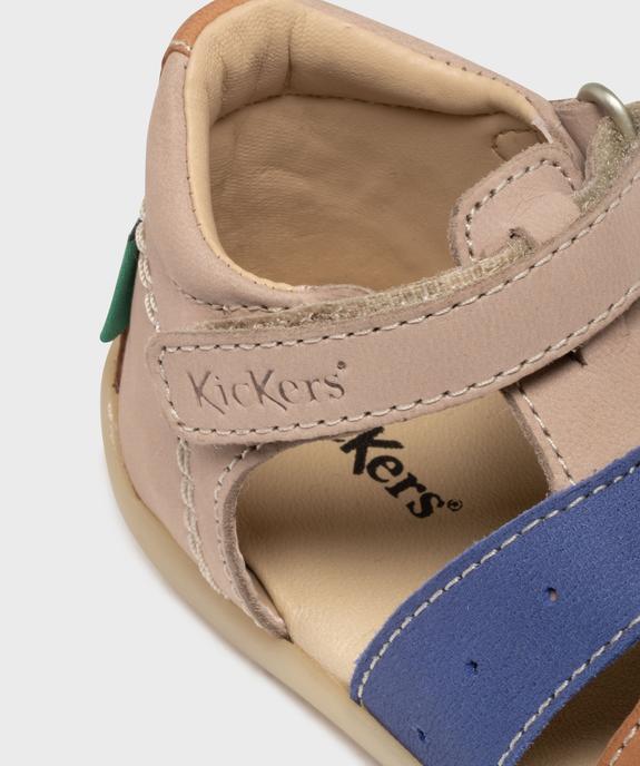 Sandales premiers pas fermeture scratch bébé garçon - Kickers vue6 - KICKERS - GEMO