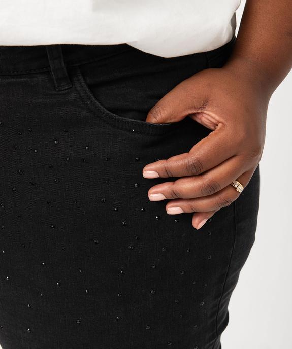 Jean Slim avec strass femme grande taille vue2 - GEMO 4G GT - GEMO
