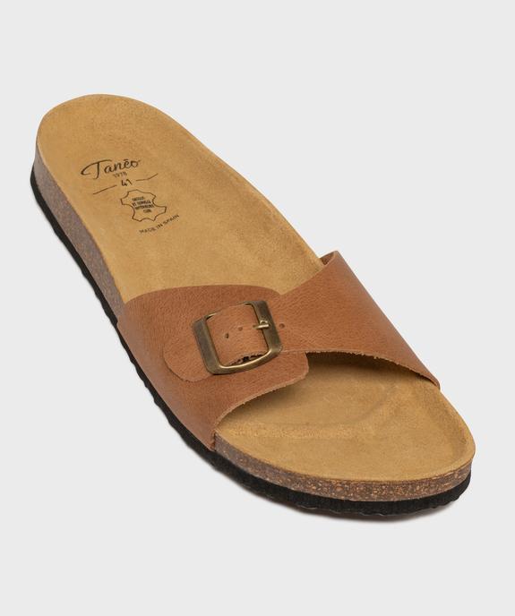 Mules ouvertes dessus cuir avec boucle métallique homme  Tanéo vue5 - TANEO GEMO FOR GOOD - GEMO