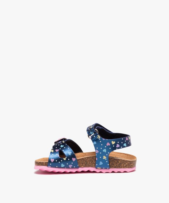 Sandales bébé fille à brides irisées avec motifs - Geox vue3 - GEOX - GEMO