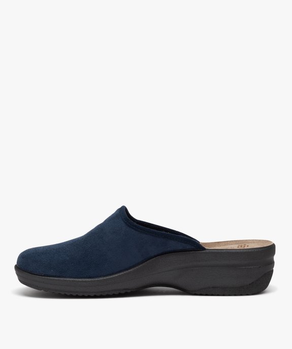 Chaussons mules confort en velours avec strass femme vue3 - GEMO(HOMWR FEM) - GEMO