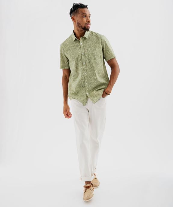 Chemise à manches courtes à motifs fleuris coupe regular homme vue4 - GEMO 4G HOMME - GEMO