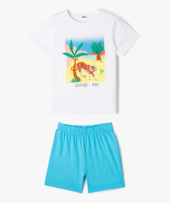 Pyjashort avec motif safari garçon vue1 - GEMO 4G GARCON - GEMO
