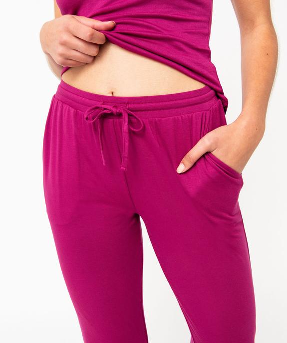 Pantalon de pyjama fluide femme vue2 - GEMO 4G FEMME - GEMO