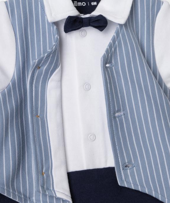 Combinaison courte de smocking bébé garçon vue3 - GEMO(BB COUCHE) - GEMO