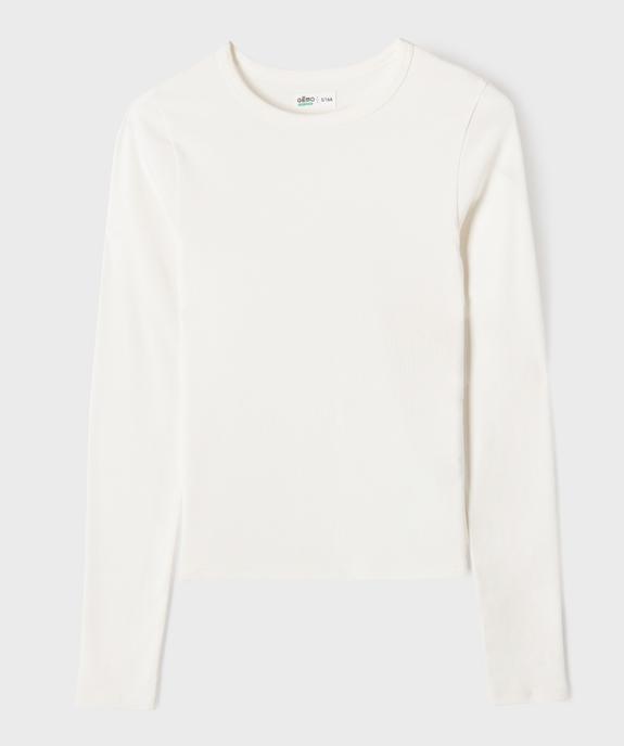 Tee-shirt col rond uni fille vue1 - GEMO 4G FILLE - GEMO