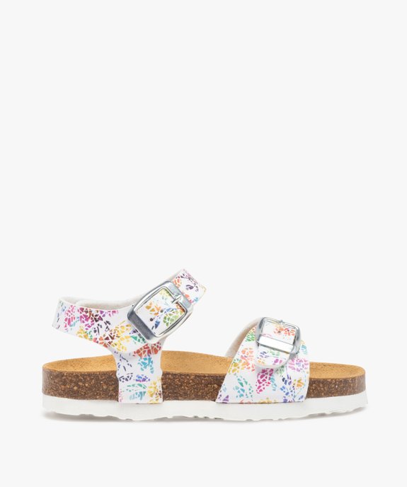 Sandales fille à brides à boucle fantaisie et semelle liège vue1 - GEMO 4G FILLE - GEMO