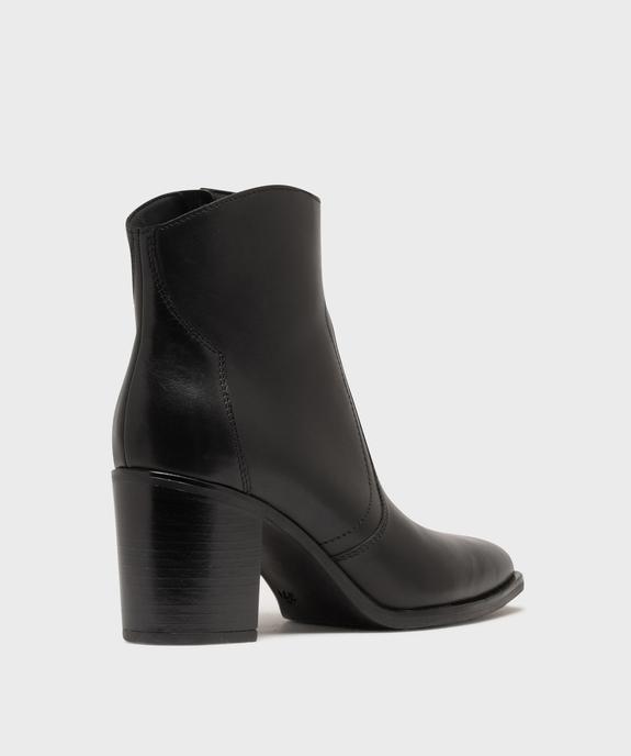 Bottines à talon dessus cuir femme - Tanéo vue4 - TANEO - GEMO