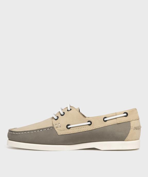 Chaussures bateau bicolore - Tanéo vue3 - TANEO - GEMO