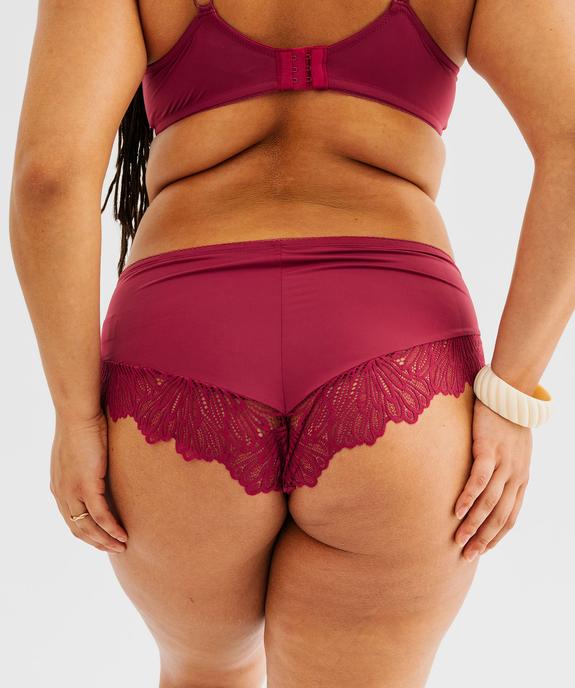 Culotte en microfibre et dentelle femme grande taille vue2 - GEMO(HOMWR FEM) - GEMO