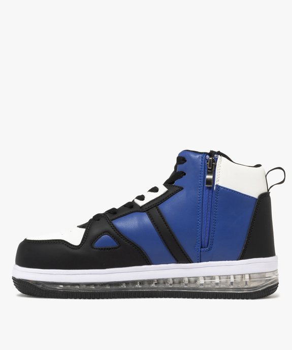 Baskets homme mid-cut à zip avec semelle à bulle d'air plateforme - Nasa vue4 - NASA - GEMO
