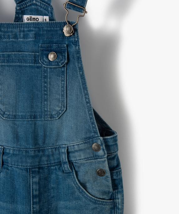 Salopette en jean fille coupe slim vue2 - GEMO (ENFANT) - GEMO