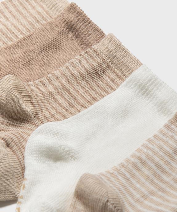 Chaussettes unies et rayées bébé (lot de 5) vue2 - GEMO 4G BEBE - GEMO