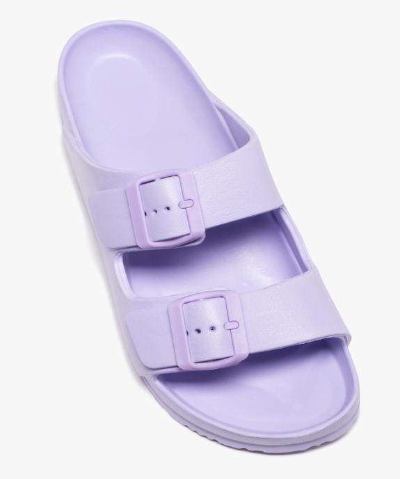 Mules de piscine femme unies avec brides à boucle vue5 - GEMO (PLAGE) - GEMO