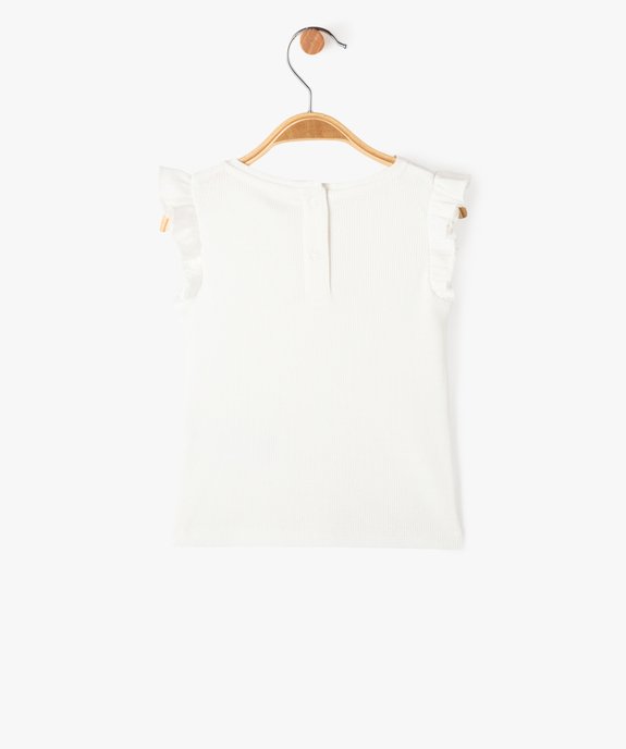 Débardeur en maille côtelée à volants bébé fille vue3 - GEMO(BEBE DEBT) - GEMO