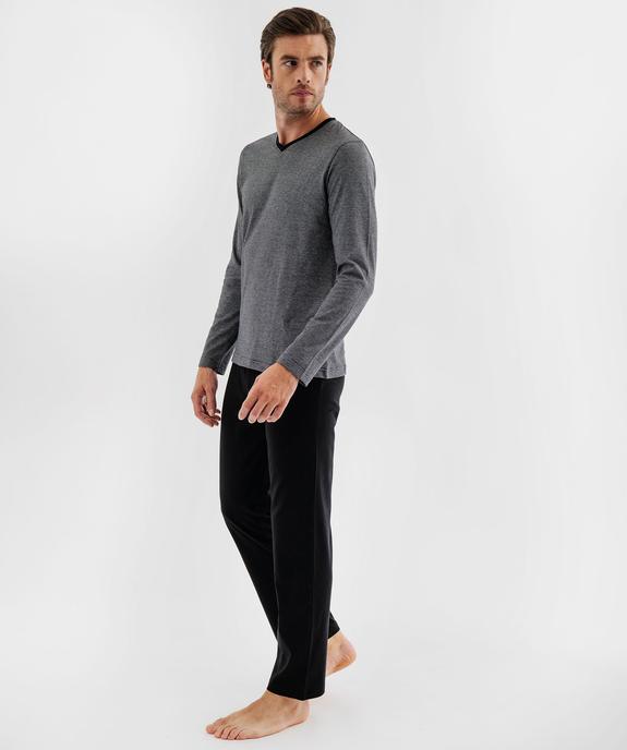 Pyjama bicolore à manches longues homme vue5 - GEMO 4G HOMME - GEMO