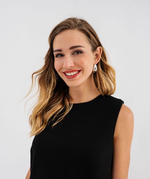 Robe longue sans manches avec empiècement dentelle femme vue2 - GEMO(FEMME PAP) - GEMO