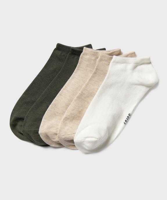 Chaussettes femme ultra courtes unies (lot de 5) vue1 - GEMO 4G FEMME - GEMO