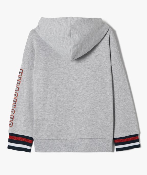 Sweat fille à capuche coupe asymétrique - Miraculous vue3 - MIRACULOUS - GEMO