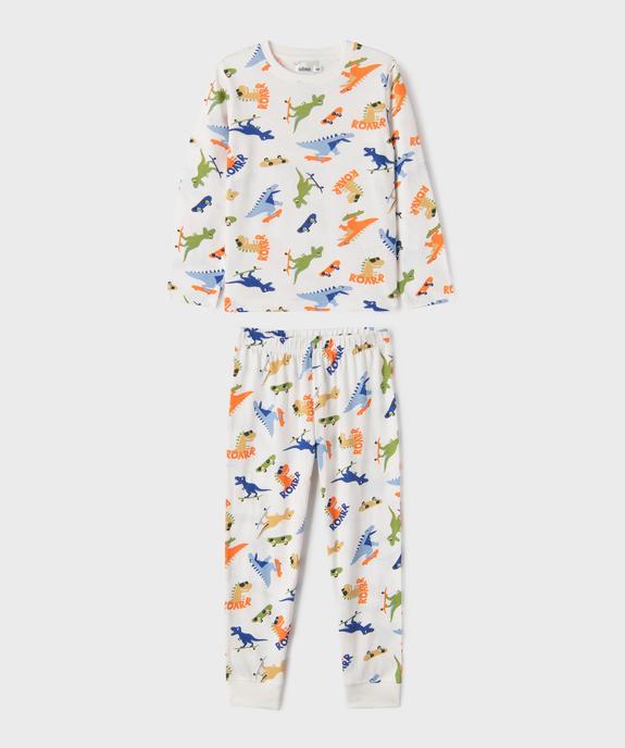 Pyjama en coton à motifs dinosaures garçon vue1 - GEMO 4G GARCON - GEMO